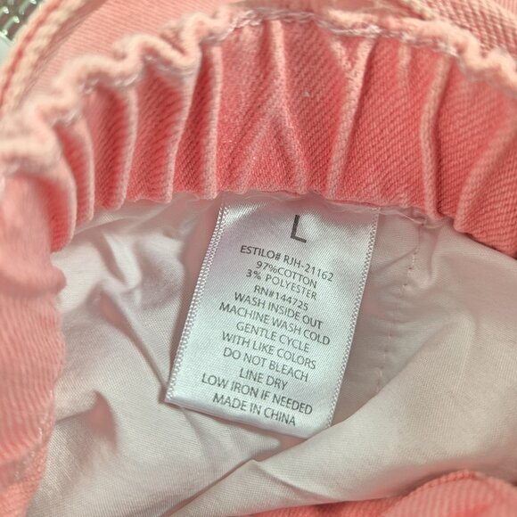 American Bazi Pink Barrel Pants L High-Rise Relaxed Fit Color-Washed NWT - Picture 8 of 11